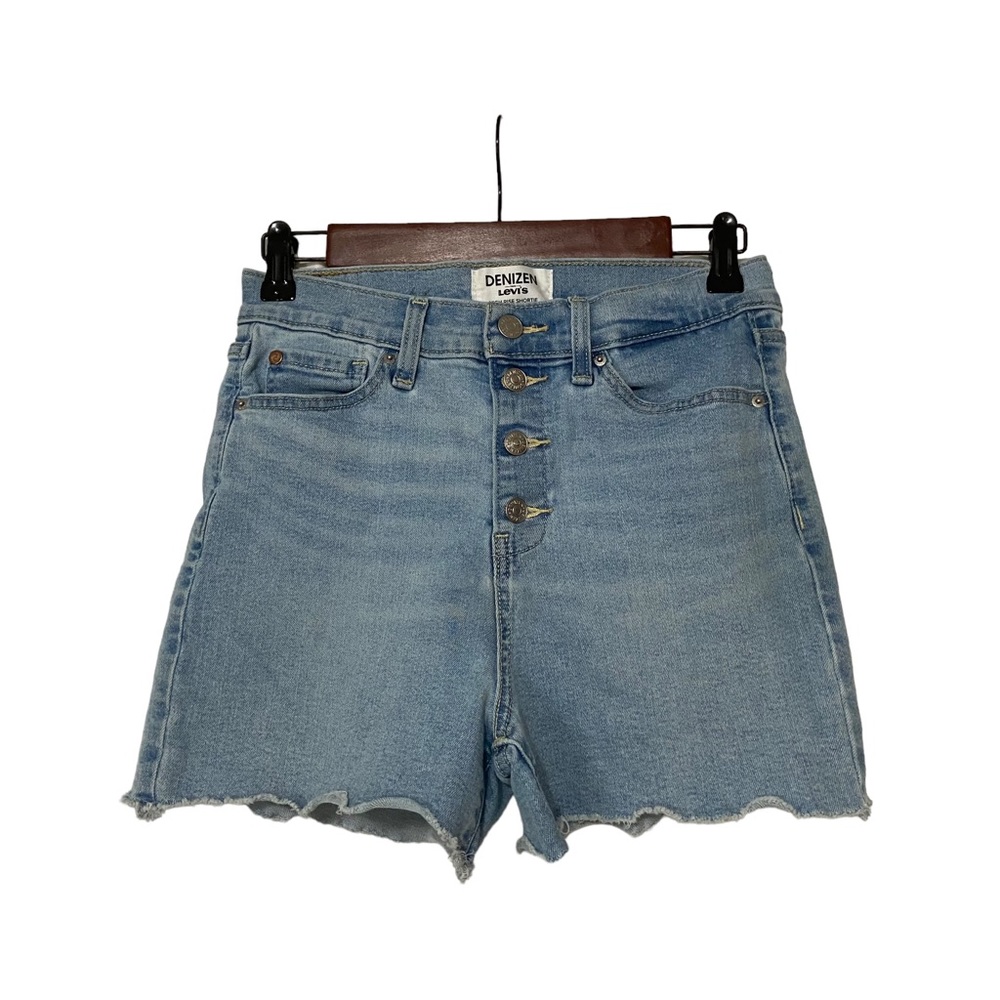 Denizen Levi’s High Rise Shortie Blue Shorts